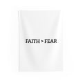Faith > Fear Wall Tapestry — Minimal Inspirational Home Decor