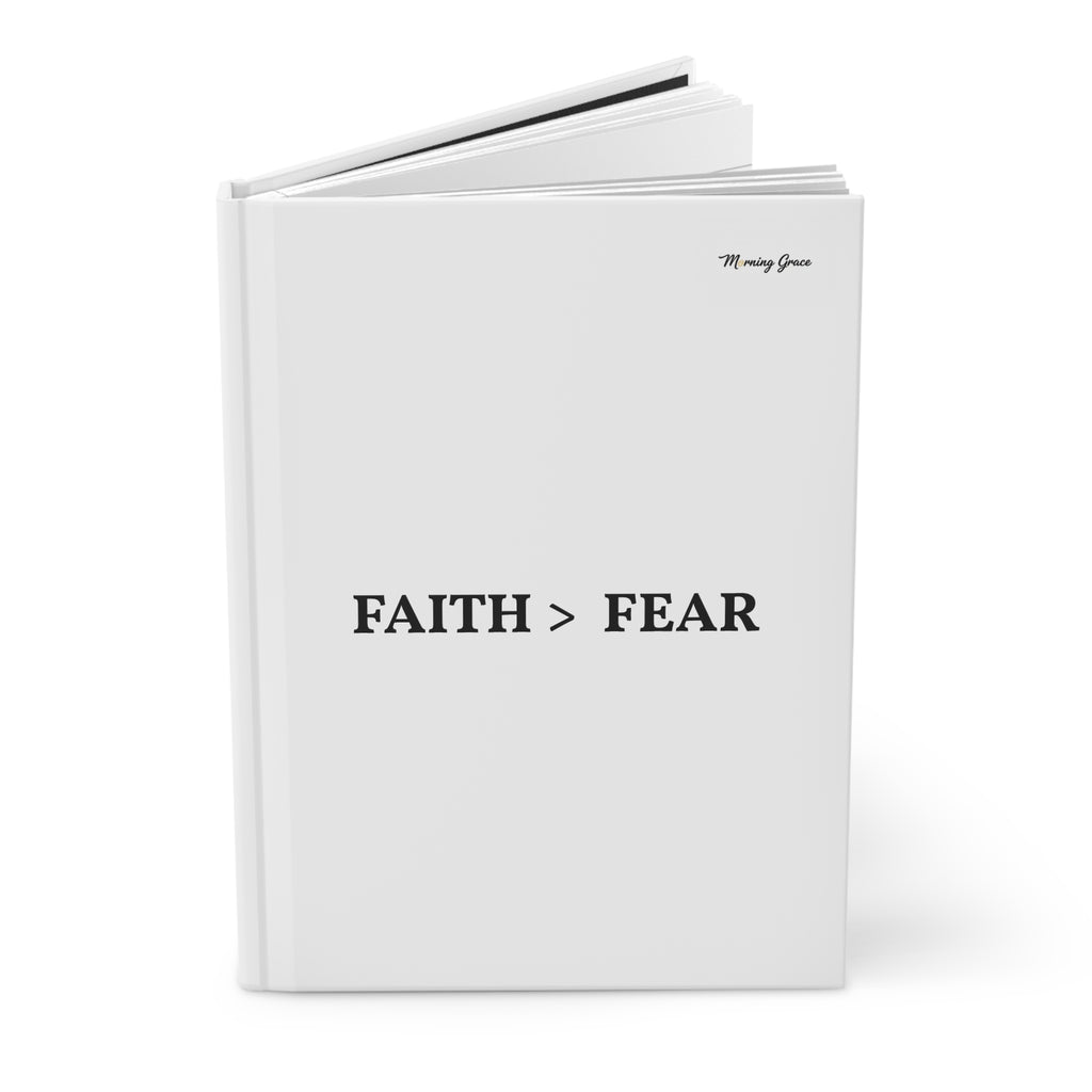 Faith > Fear Hardcover Journal — Lined Matte Inspirational Notebook