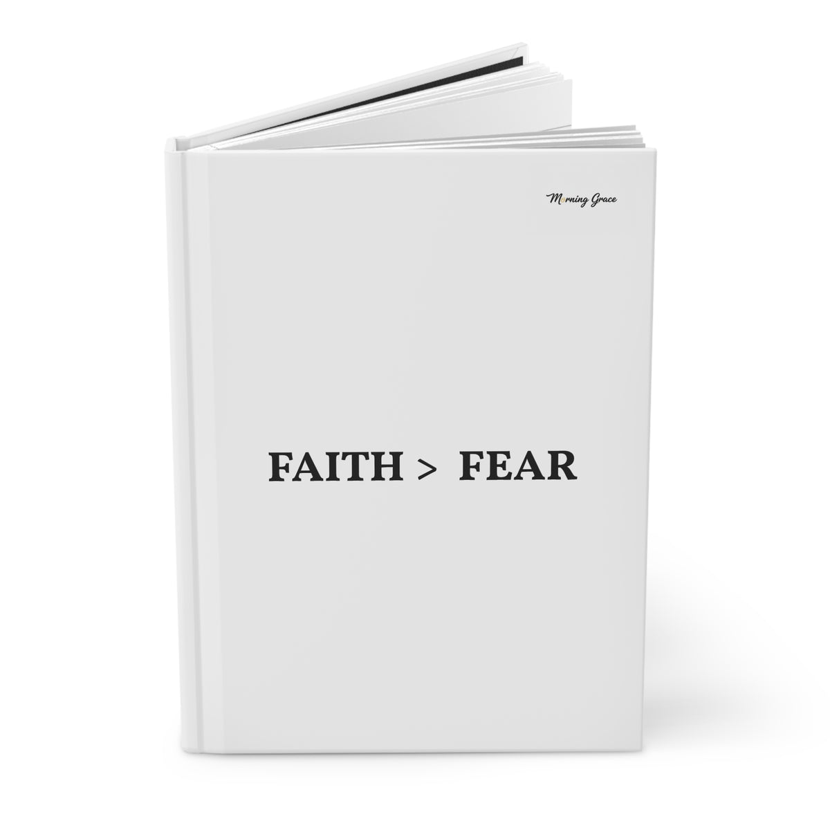 Faith > Fear Hardcover Journal — Lined Matte Inspirational Notebook