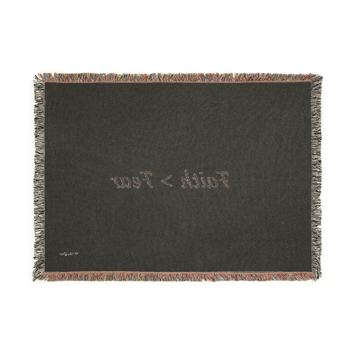 Faith > Fear Woven Blanket