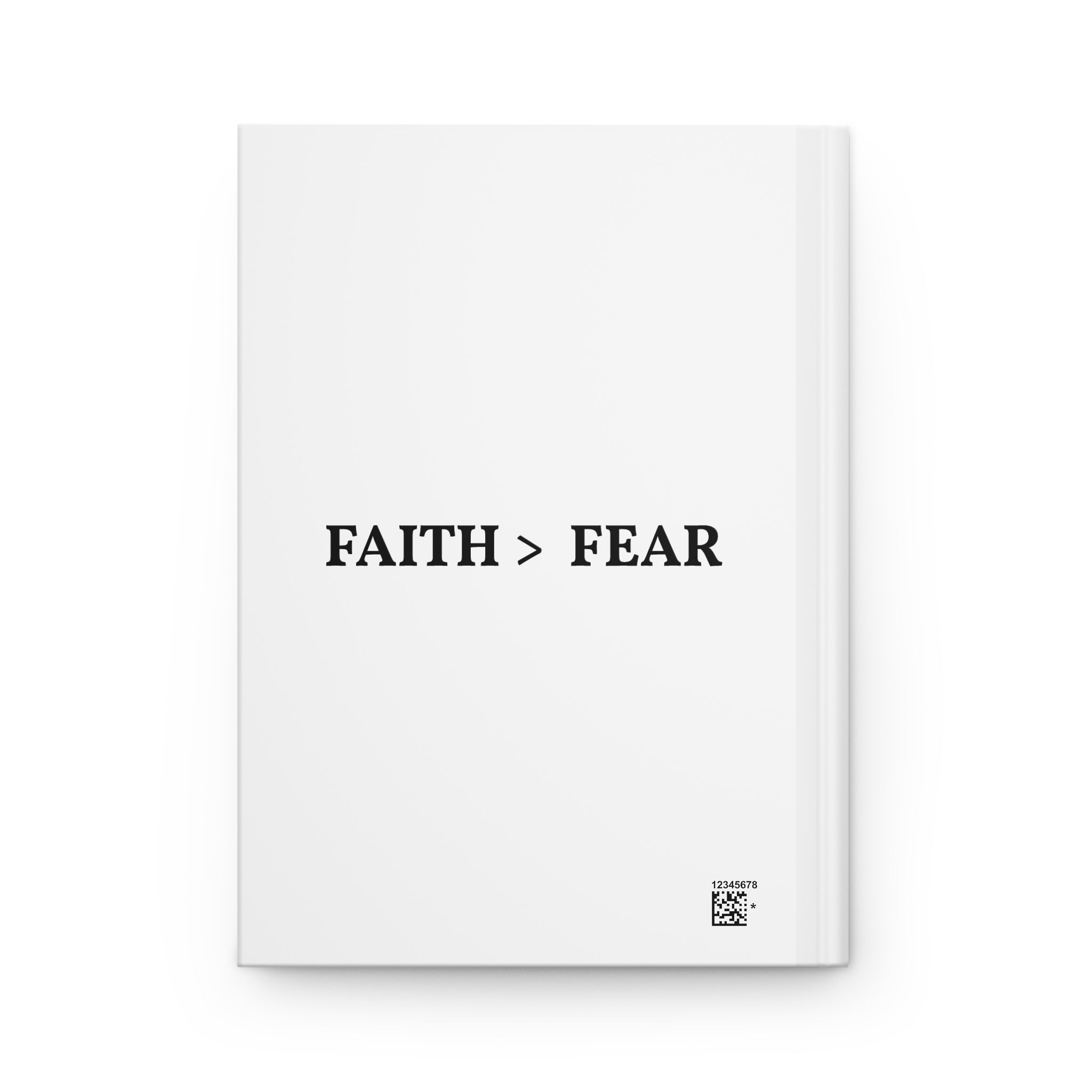 Faith > Fear Hardcover Journal — Lined Matte Inspirational Notebook